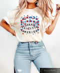American Friendship Bracelet Shirt 4th Of July Bracelet T shirt 1776 America Crewneck Patriotic Friends Gift Independence Day Outfit Graphic Tee – Feel-Good Design · High-Quality Print