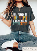 Retro Comfort Activist T shirt Senator Cory Booker Shirt Political Gift The Power Of The People Is Greater Than The People In Power Tee Graphic Tee – Premium Graphic · Top Pick For Any Outfit