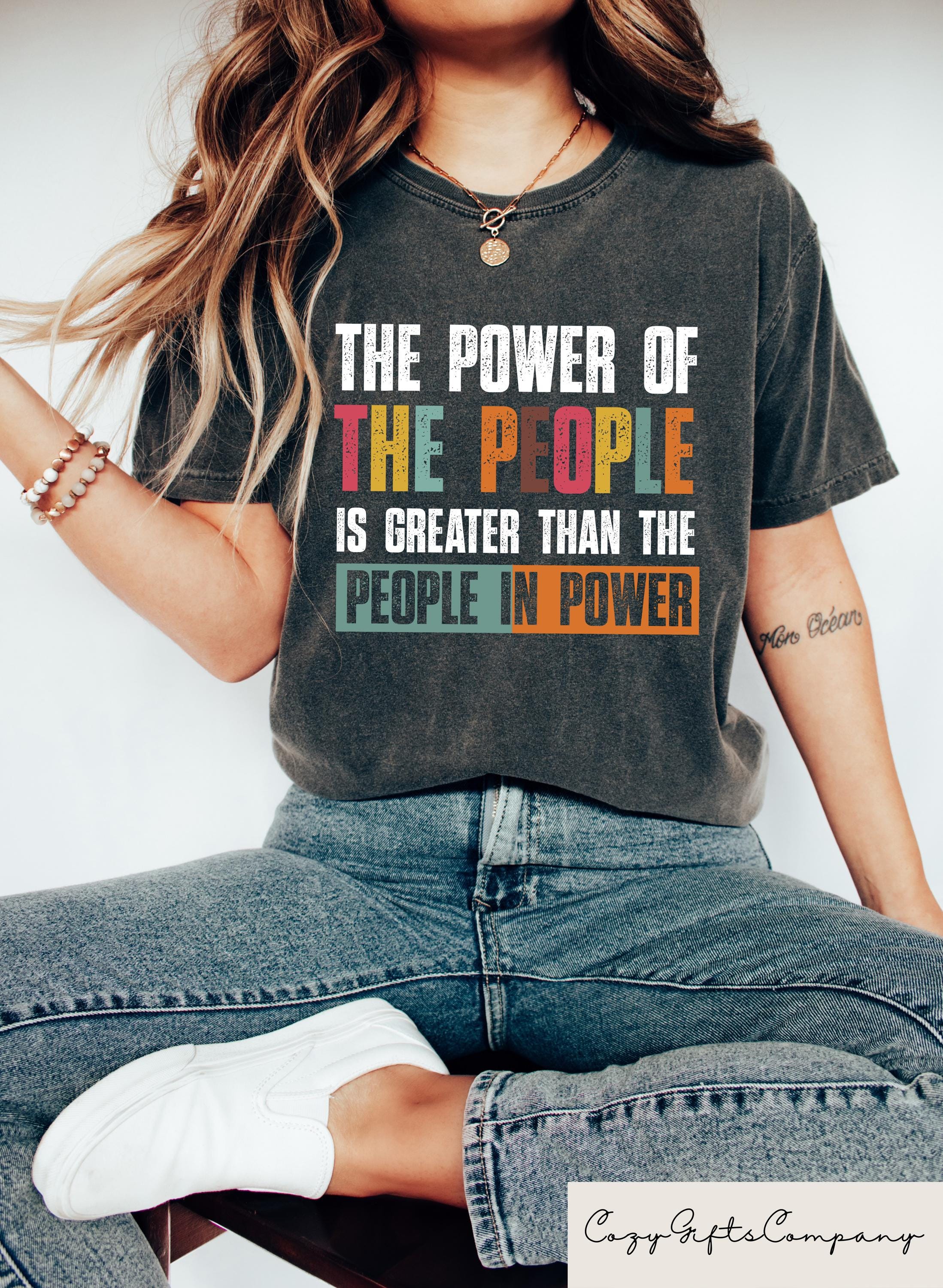 Retro Comfort Activist T shirt Senator Cory Booker Shirt Political Gift The Power Of The People Is Greater Than The People In Power Tee Graphic Tee – Premium Graphic · Top Pick For Any Outfit