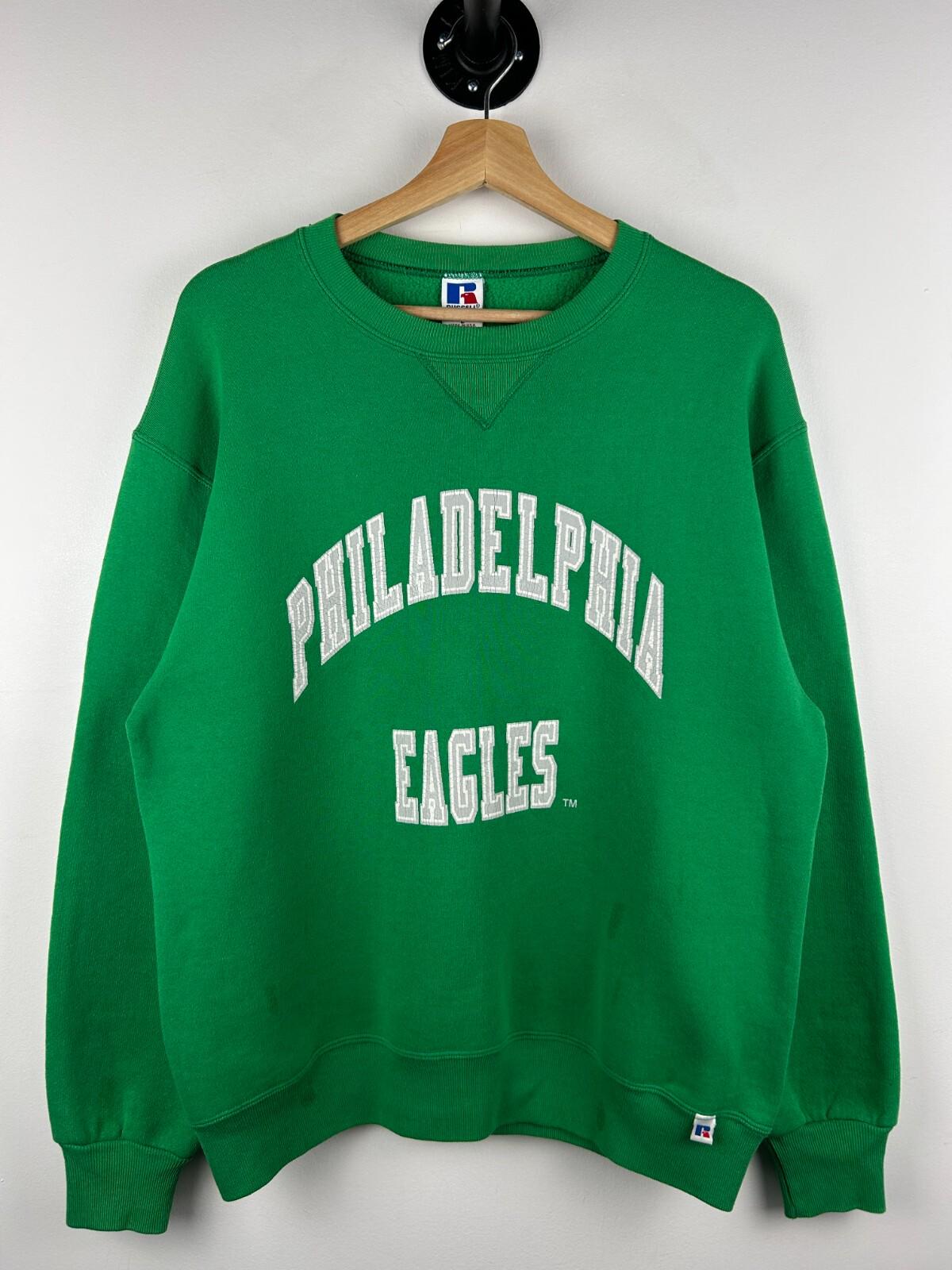 Vintage 90s NFL Russell Athletic Philadelphia Eagles Pro Line Green Crewneck L Graphic Tee – Everyday Comfort · Top Pick For Any Outfit