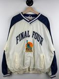 Vintage 90s NCAA Final Four Statue Of Liberty White Navy Pullover Windbreaker Graphic Tee – Fan Favorite · Perfect For Daily Wear