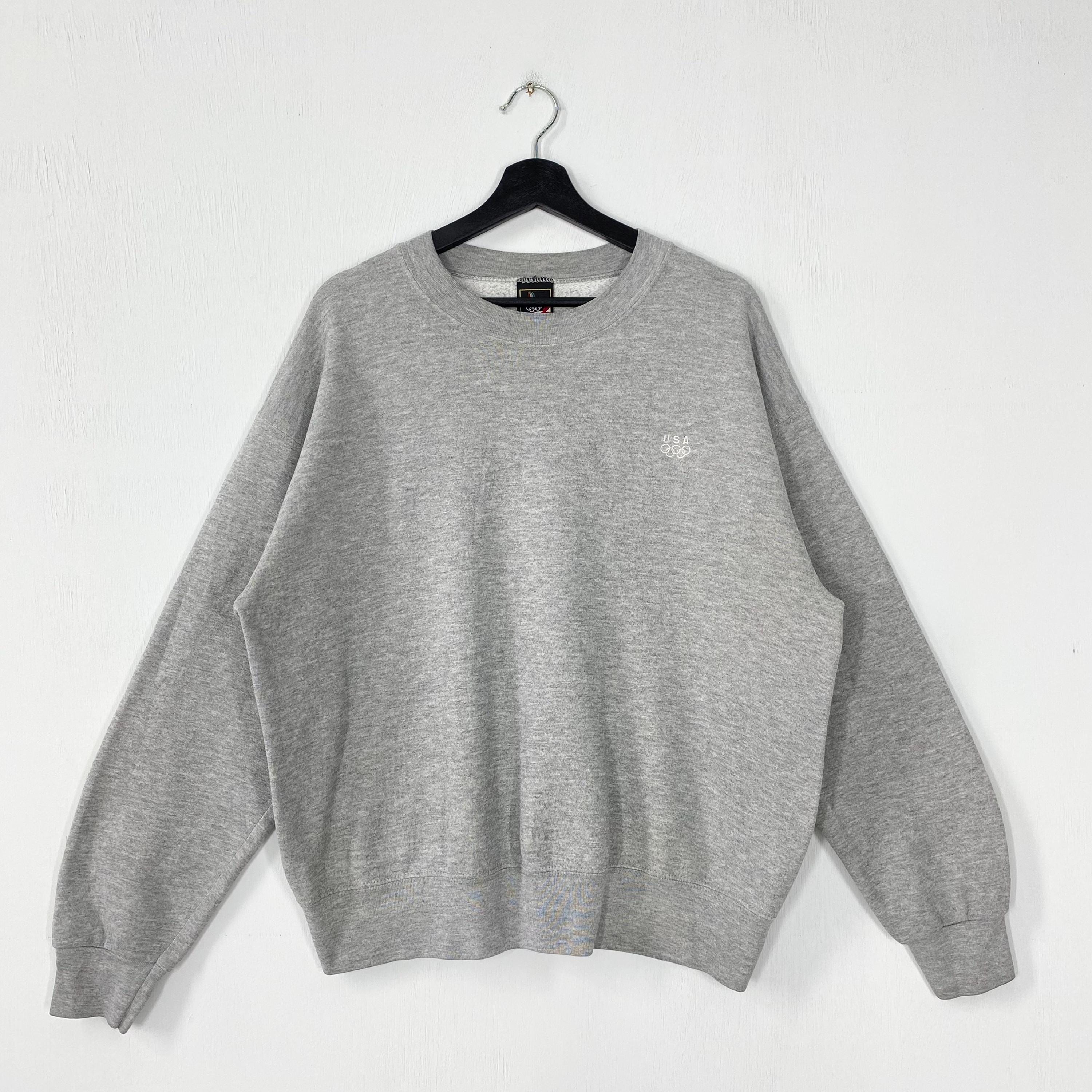 Vintage 90s Olympics USA Sweatshirt Olympics Atlanta Crewneck Olympics Sweater Pullover Summer Olympic Games Embroidered Logo Grey Large Sweatshirt – Feel-Good Design · Must-Have Style