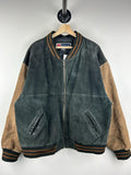 Vintage Free Country Black Brown Suede Varsity Bomber Jacket Size 2XL Graphic Tee – Aesthetic Look · Trending Graphic Apparel