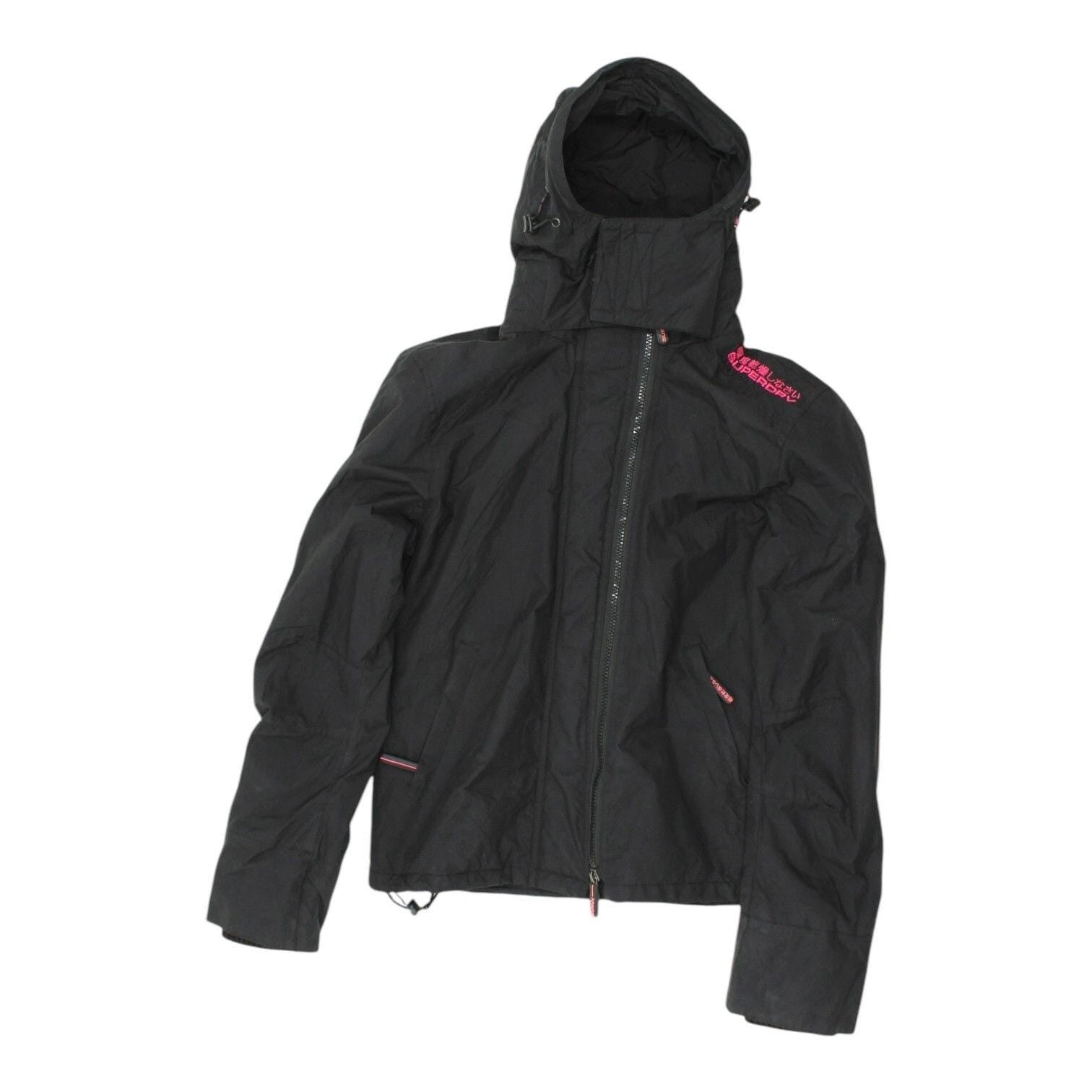 Superdry Black Hooded Jacket Womens Windbreaker Outdoor Coat Graphic Tee – Feel-Good Design · Must-Have Style