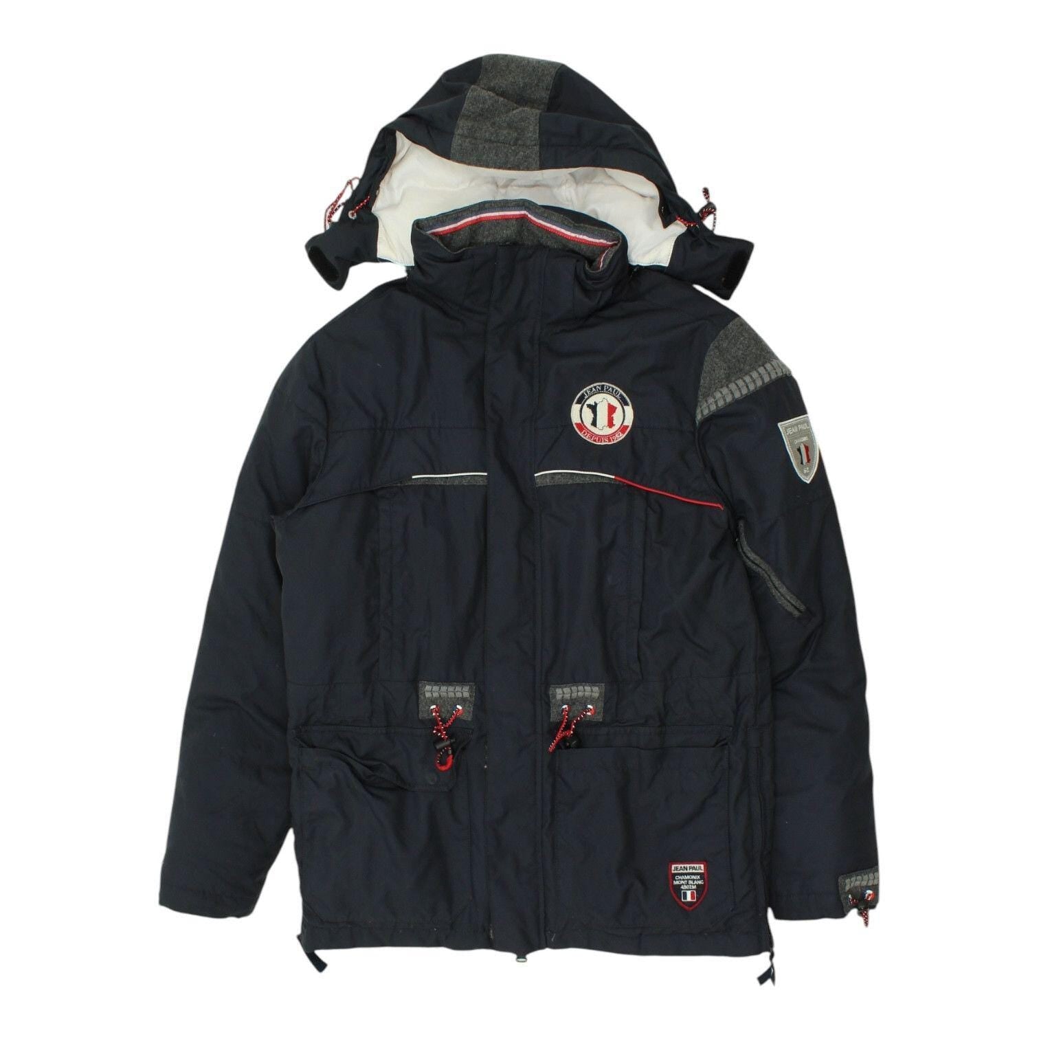 Jean Paul Ski Jacket Vintage Quilted Mens N Navy Designer Hooded Skiing Coat Graphic Tee – Premium Graphic · High-Quality Print