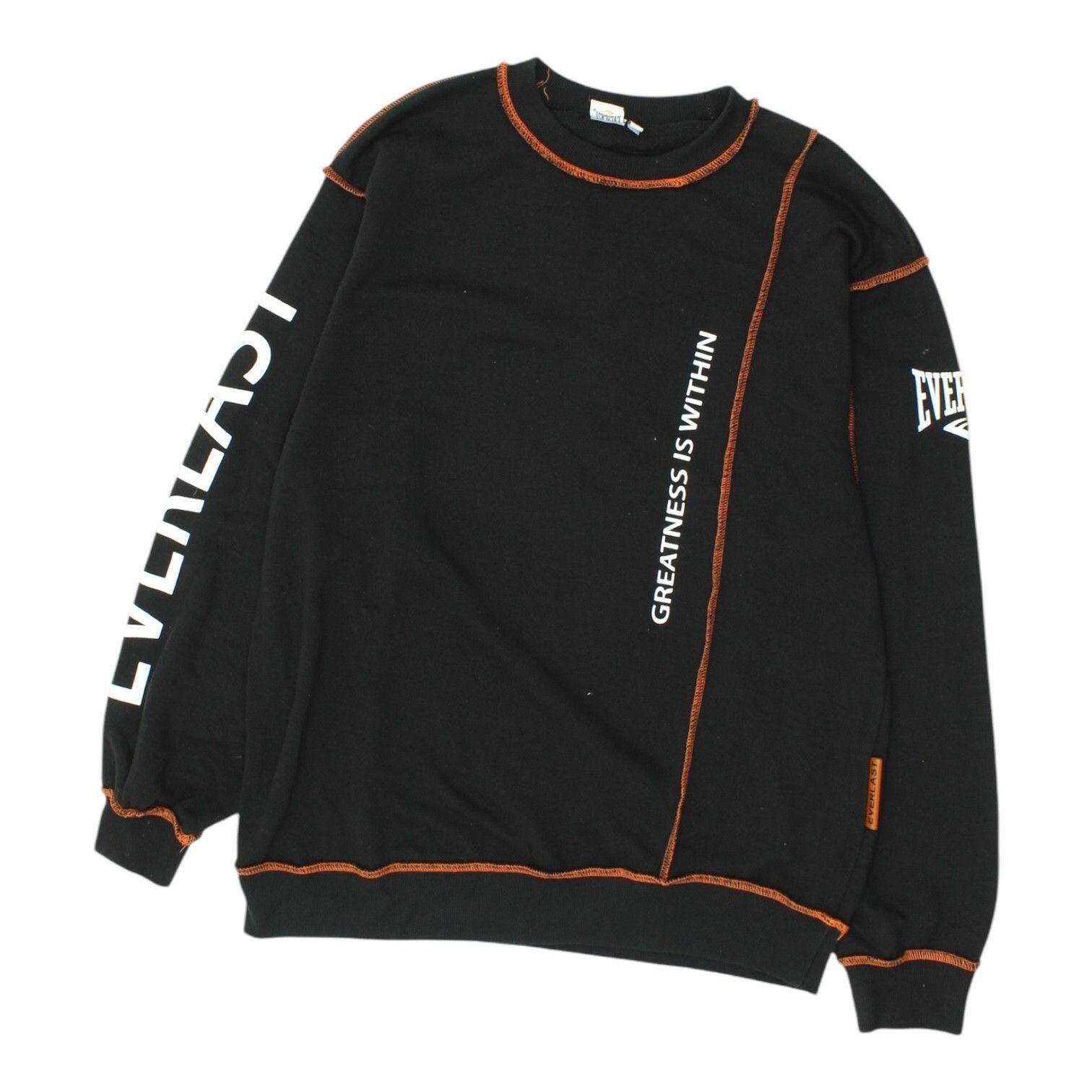 Everlast Mens Black Sweatshirt Athletic Pullover Gym Fitness Jumper Sweatshirt – Bold Style · Trending Graphic Apparel