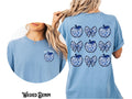 Personalized Teacher Shirt Custom Teacher Tee Toile Chinoiserie Blue Floral Front and Back Name Coquette Apple Gift Graphic Tee – Warm & Stylish · High-Quality Print