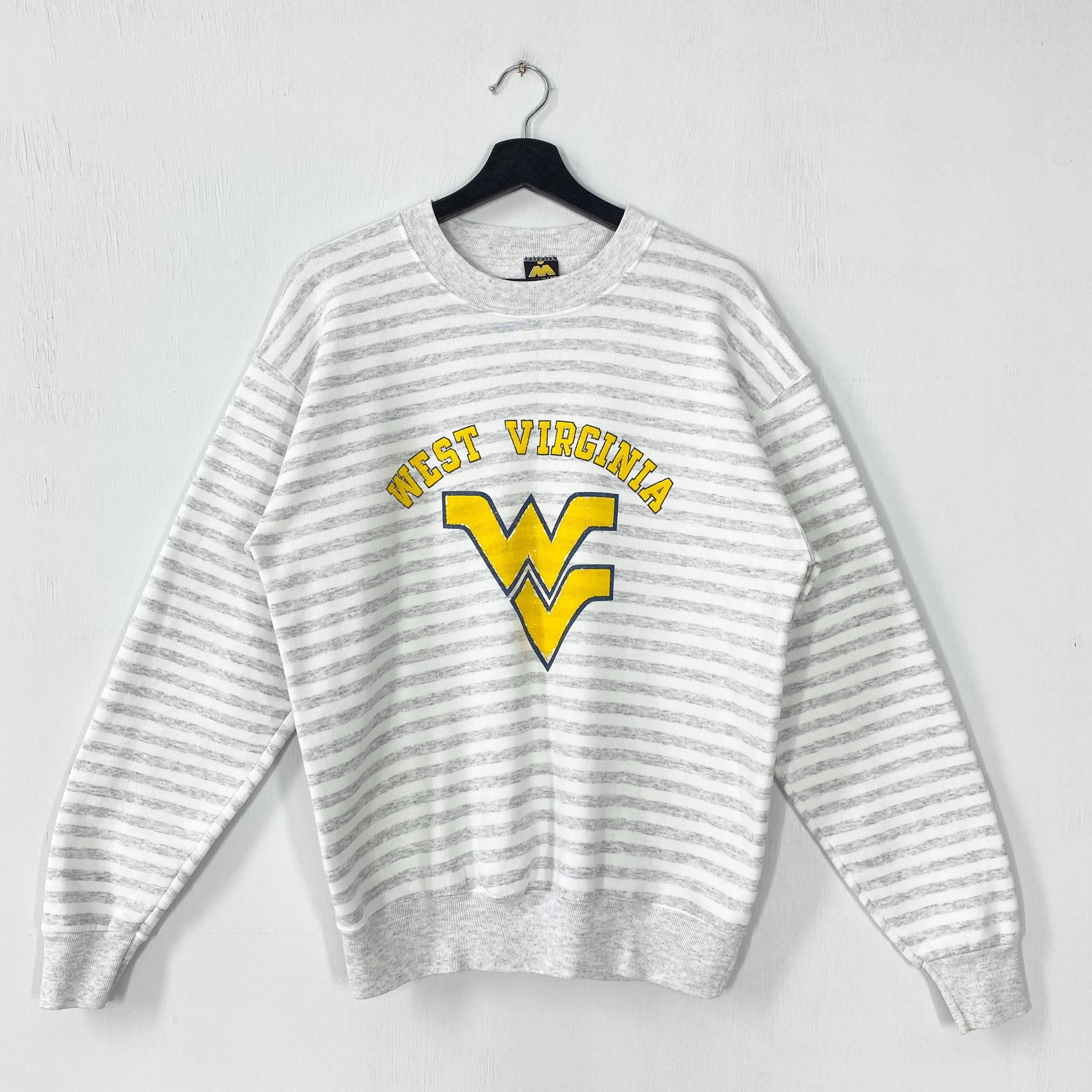 Vintage 90s West Virginia University Sweatshirt West Virginia Crewneck West Virginia Sweater West Virginia Mountaineers Print Logo Medium Sweatshirt – Cozy Vibes · Top Pick For Any Outfit