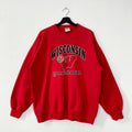 Vintage 90s University Wisconsin Sweatshirt Wisconsin Crewneck Wisconsin Sweater Pullover Wisconsin Badgers Print Logo Red Large Sweatshirt – Feel-Good Design · Great Gift For Fans