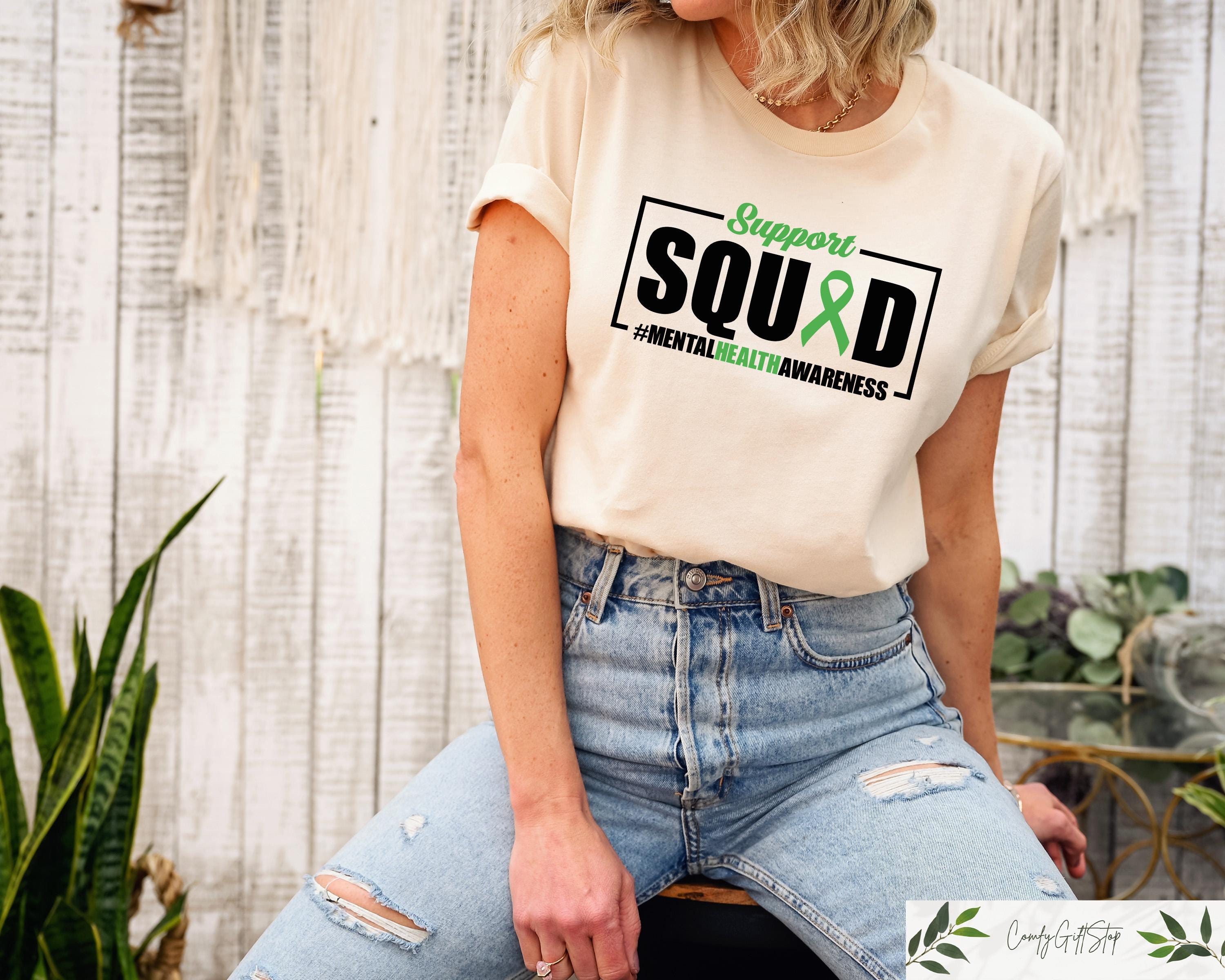 Retro Comfort Support Squad T shirt Mental Health Awareness Shirt Anxiety Sweatshirt Cute Therapist Matching Gift Anxiety Crewneck Sweatshirt – Bold Style · Great Gift For Fans