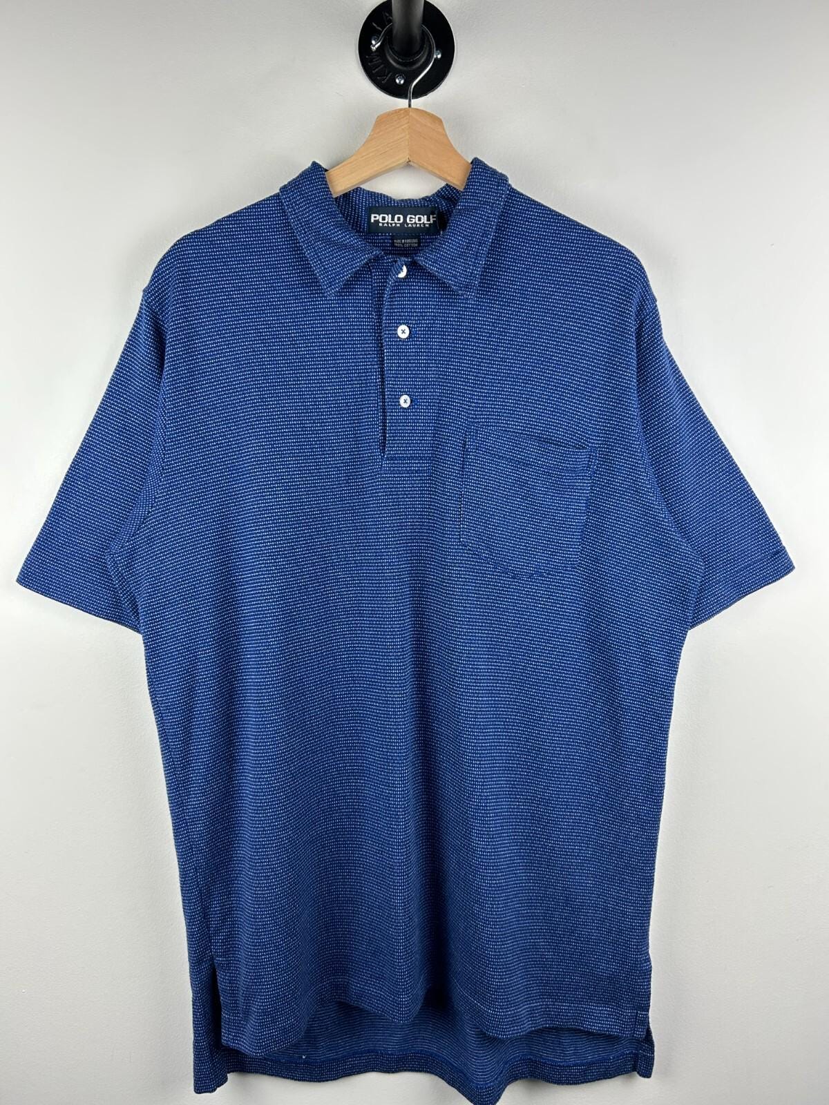 Vintage 90s Polo Golf Ralph Lauren Blue Polo Shirt Size L Graphic Tee – Aesthetic Look · Must-Have Style