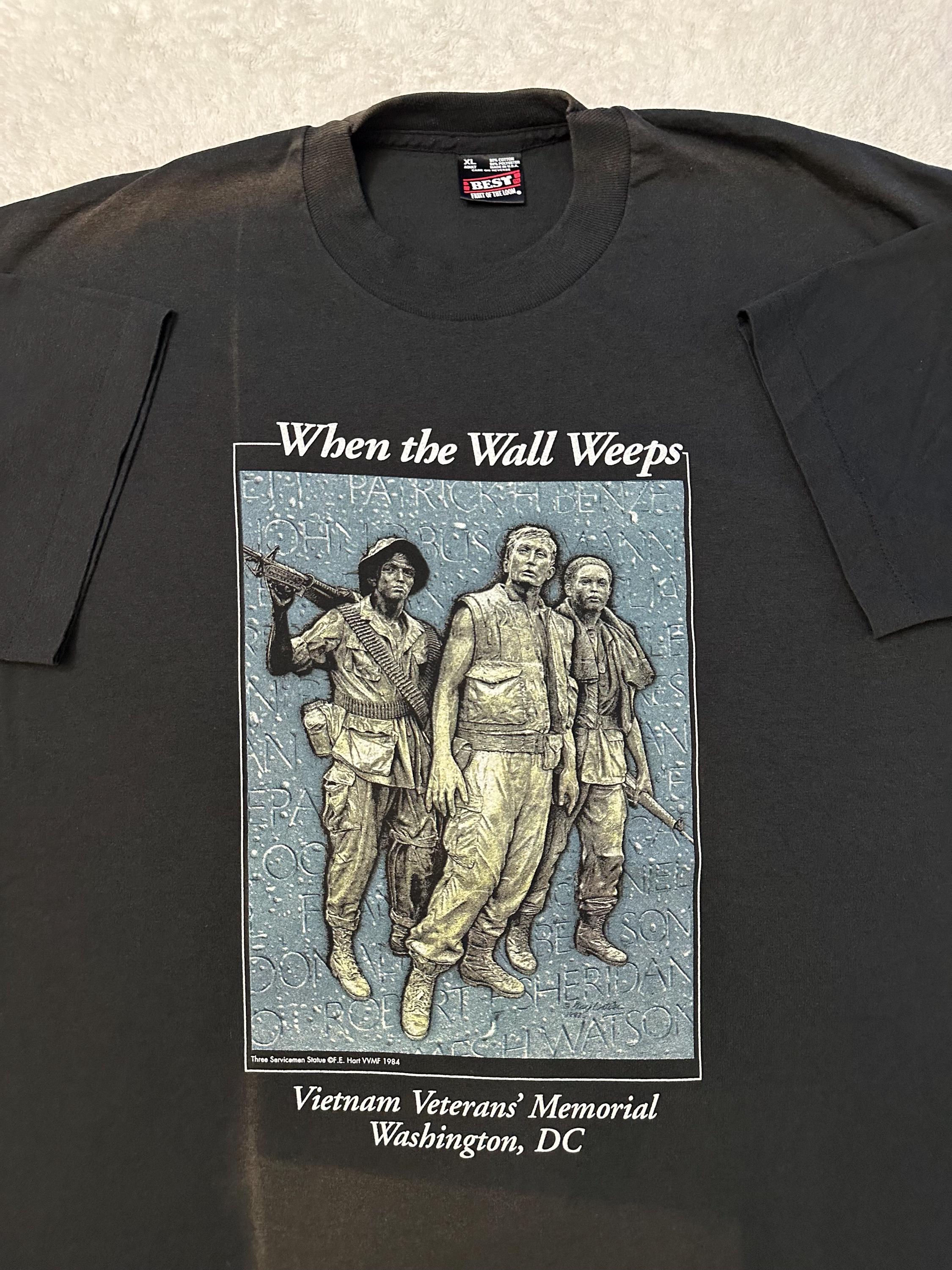 Vintage 1980s 1990s Vietnam Veterans Memorial Washington DC Soldier T Shirt XL Graphic Tee – Aesthetic Look · High-Quality Print