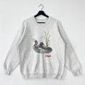 Vintage 80s Outdoor Outfitters Sweatshirt Ducks Crewneck Deer Sweater Pullover Wildlife Deer Wolf Ducks Unlimited Print Logo Grey Large Sweatshirt – Warm & Stylish · Must-Have Style