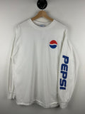 Vintage 90s Pepsi Spellout White Long Sleeve Size XL Graphic Tee – Warm & Stylish · Trending Graphic Apparel