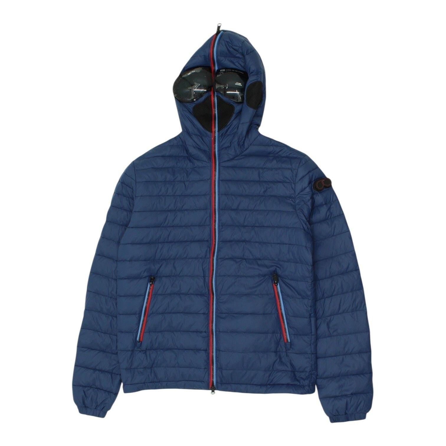 AI Mens Blue Coat Vintage Padded Warm Full Zip Hooded Outerwear Jacket Graphic Tee – Aesthetic Look · High-Quality Print