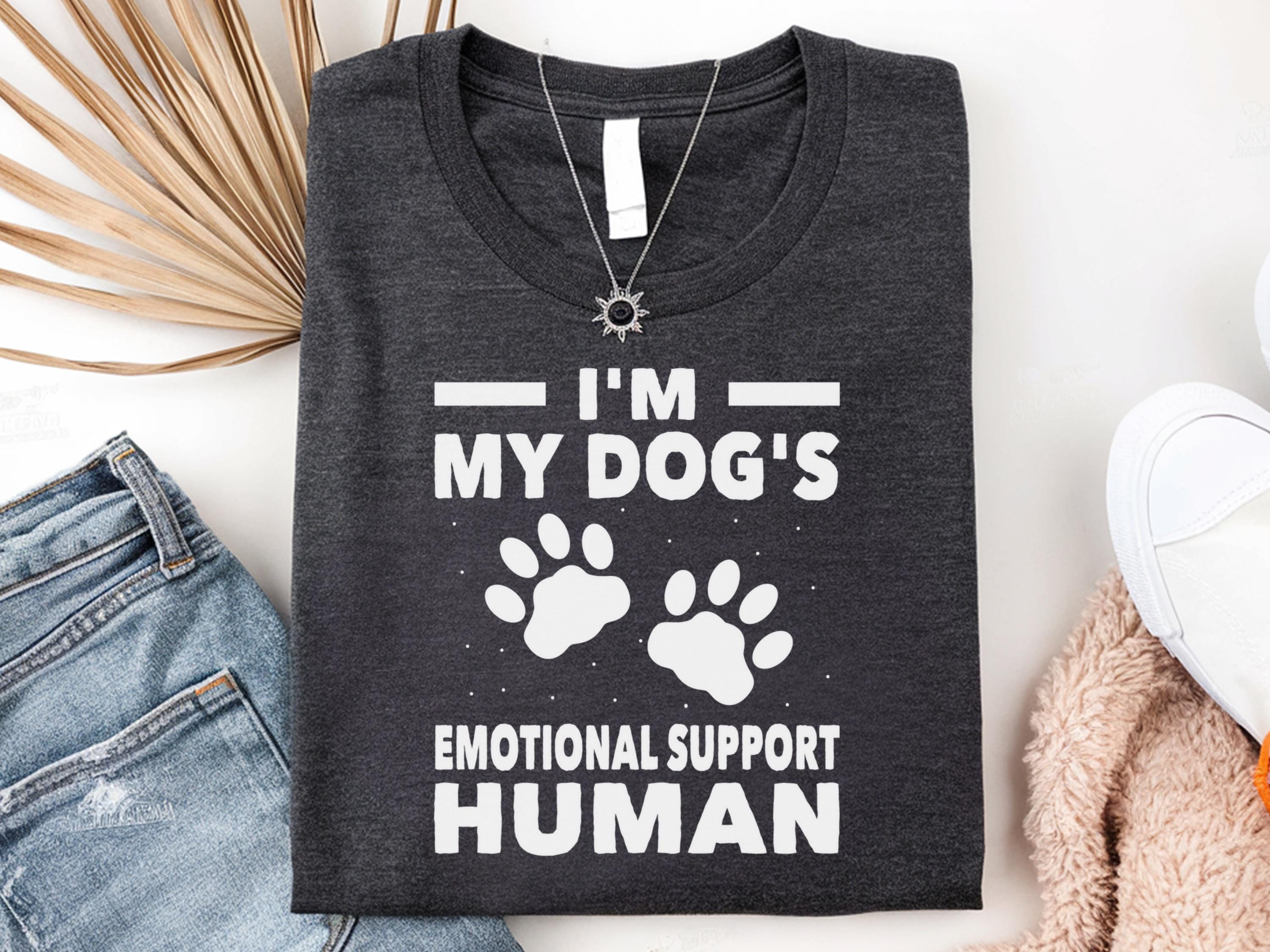 Emotional Support Human Shirt Funny Dog Lover Shirt Emotional Support Shirt Emotional Support Human Emotional Animal Support Graphic Tee – Aesthetic Look · Trending Graphic Apparel
