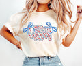 Coquette USA Shirt 4th of July Shirt Women Stars Stripes USA Flag Shirts Floral Patriotic Shirt Labor Day Shirt Patriotic ShirtFreedom Graphic Tee – Everyday Comfort · High-Quality Print