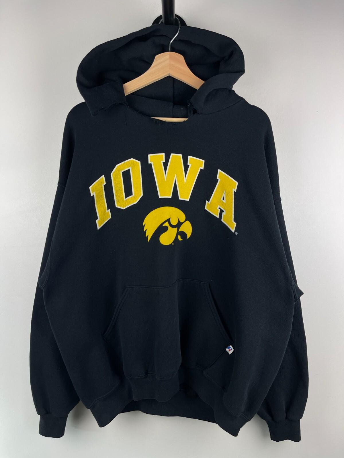 Vintage Russell Athletic Iowa Hawkeyes Black Hoodie Size XL Hoodie – Cozy Vibes · Trending Graphic Apparel