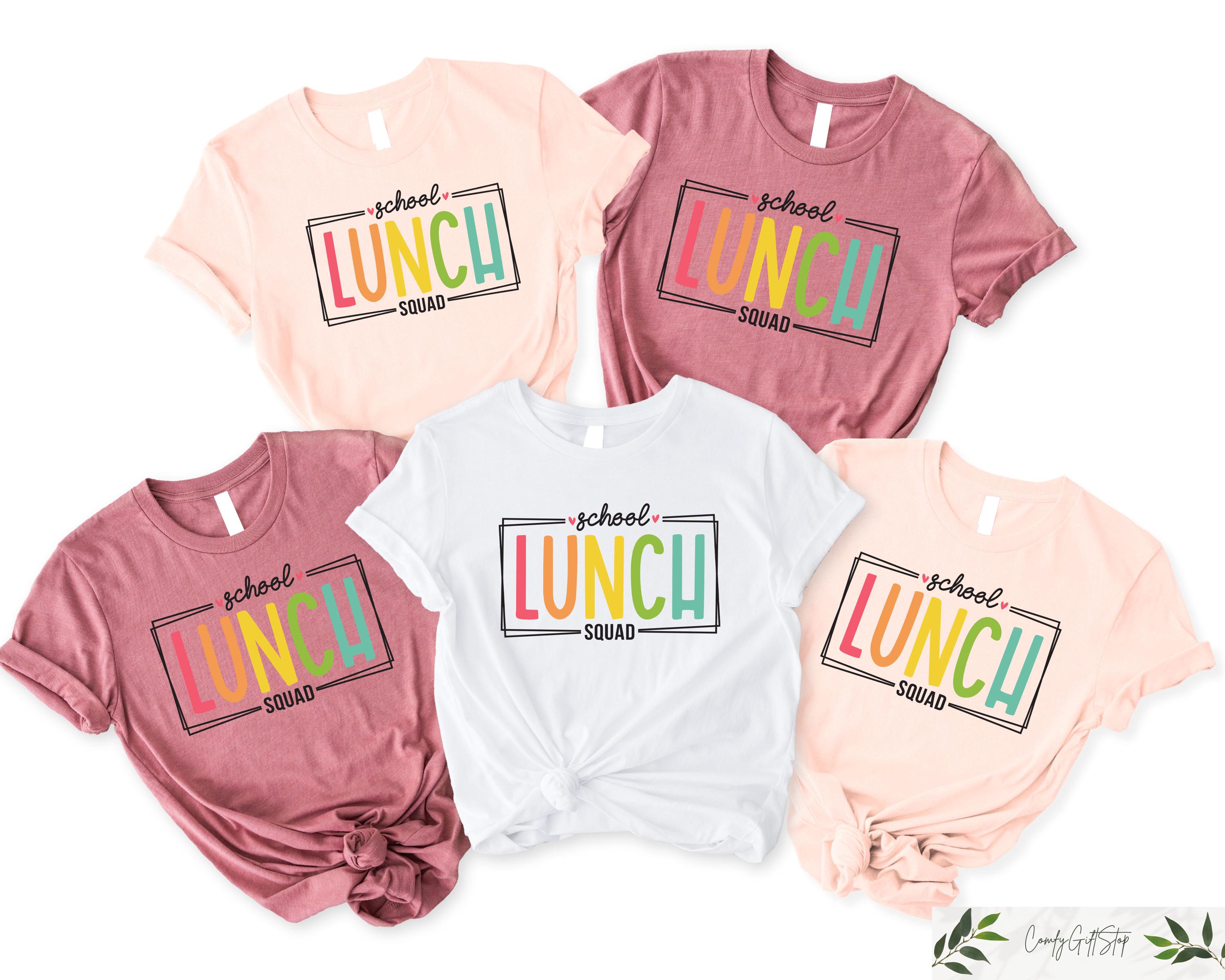 School Lunch Squad Shirt Funny Cafeteria Crew T shirt Lunch Lady Sweatshirt Cafeteria Worker Matching Gift School Staff Crewneck Sweatshirt – Premium Graphic · Great Gift For Fans