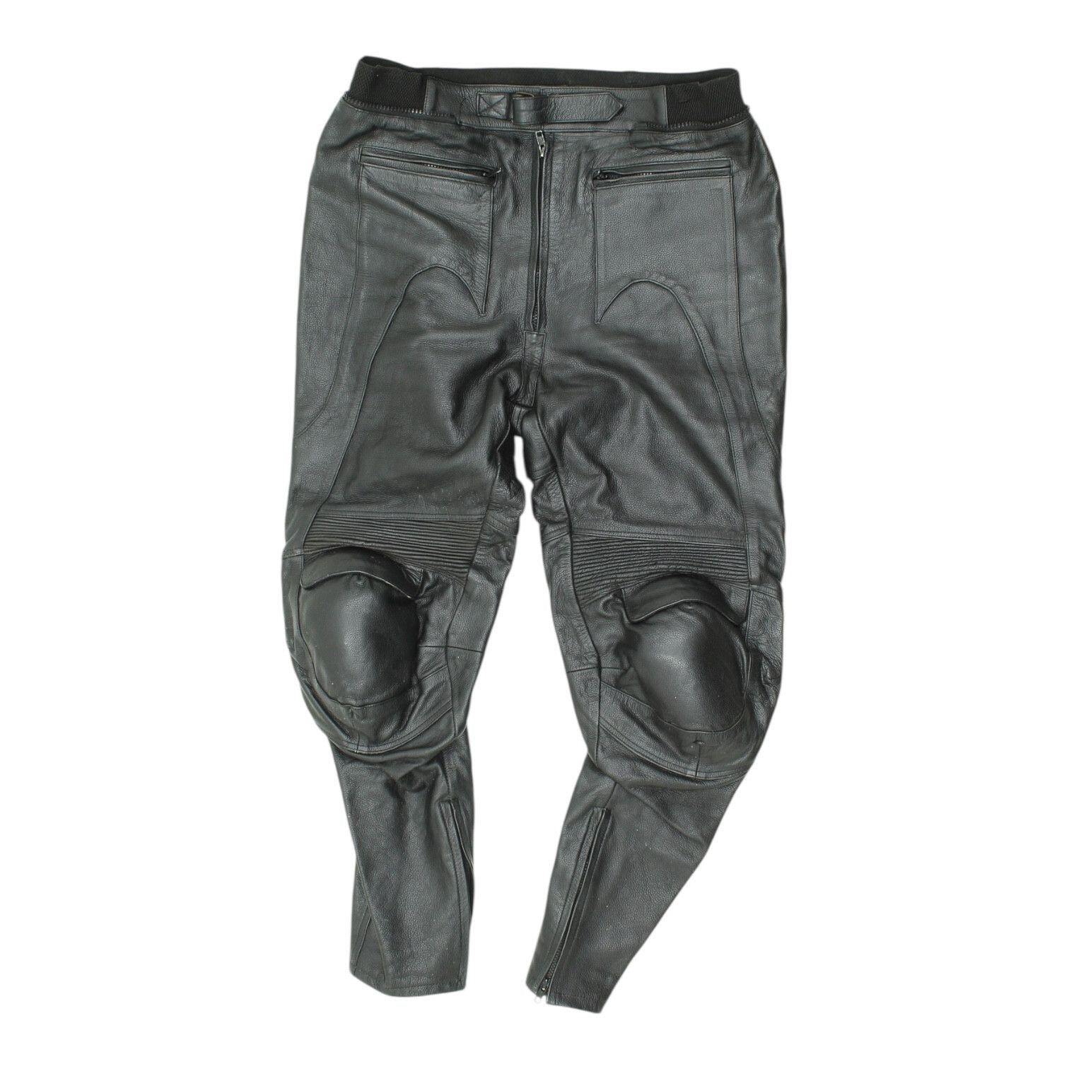 Vintage Leather Motorcycle Trousers Mens Black Motorbike Biker Pants Graphic Tee – Soft Feel · High-Quality Print