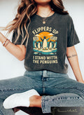 Penguins Flippers Up Shirt I Stand With The Penguins T shirt Funny Penguin Sweatshirt Retro Political Gift Penguins Tariff Tee Sweatshirt – Feel-Good Design · High-Quality Print