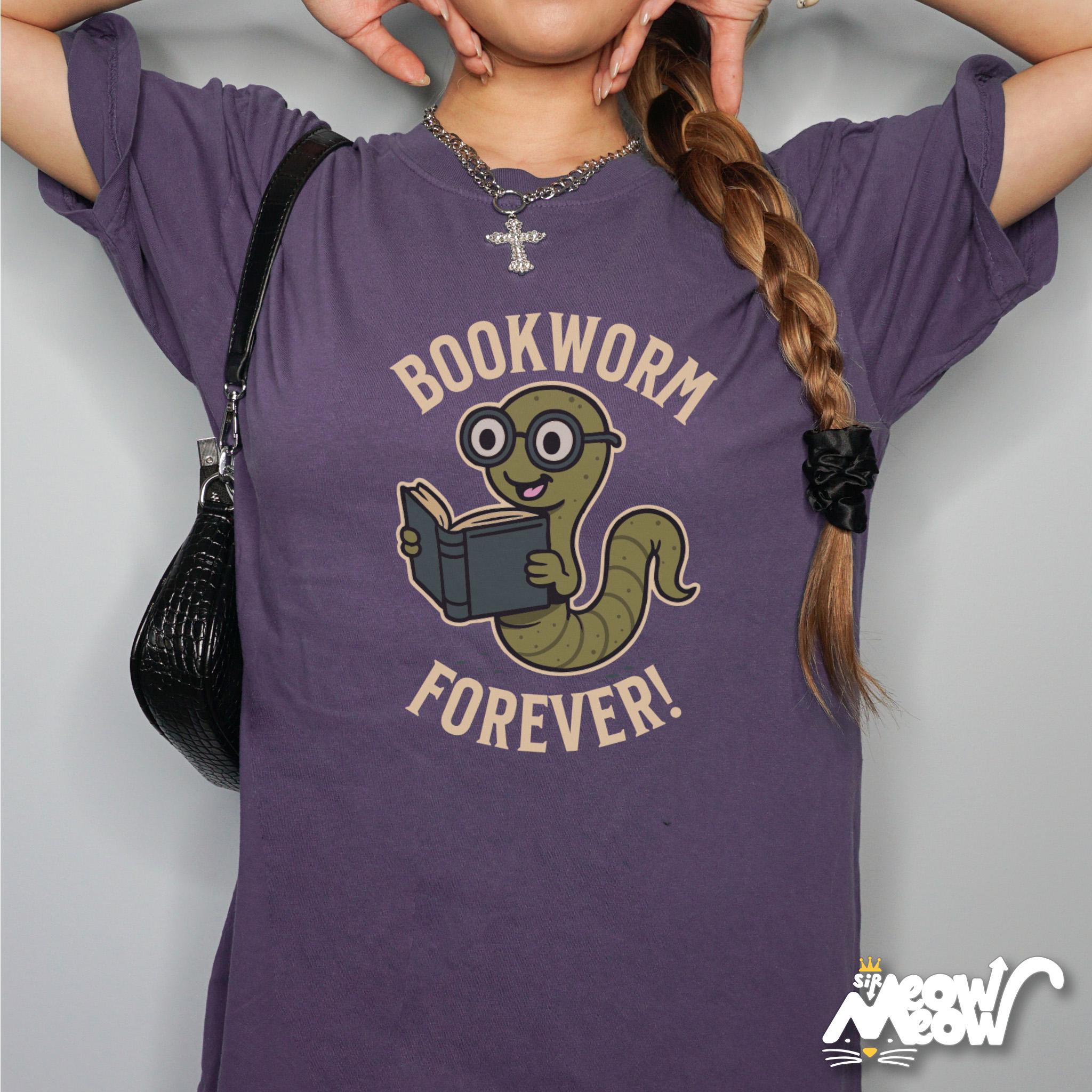 Bookworm Forever T Shirt Cute Reading Worm Tee for Book Lovers Nerdy Gift for Readers Funny Library Shirt Graphic Tee – Fan Favorite · Top Pick For Any Outfit