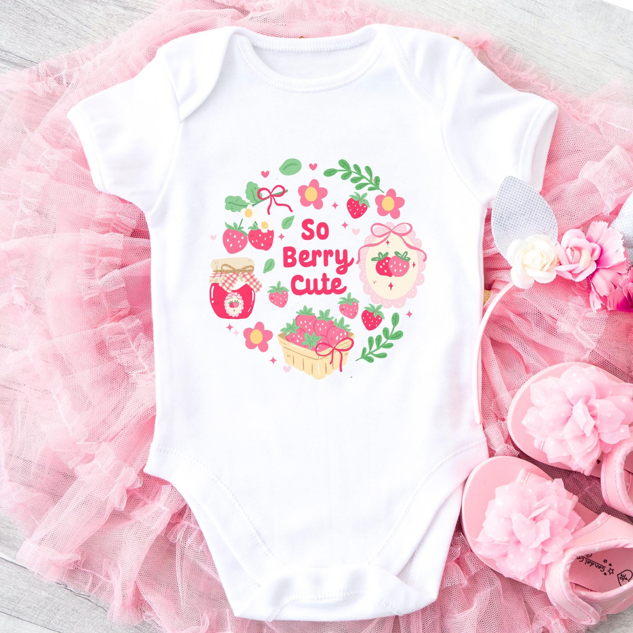 So Berry Cute Baby Bodysuit Berry Cute Baby Shirt Strawberry Baby Outfit Newborn Strawberry Bodysuit Baby Strawberry Shirt Toddler Summer Graphic Tee – Fan Favorite · Must-Have Style