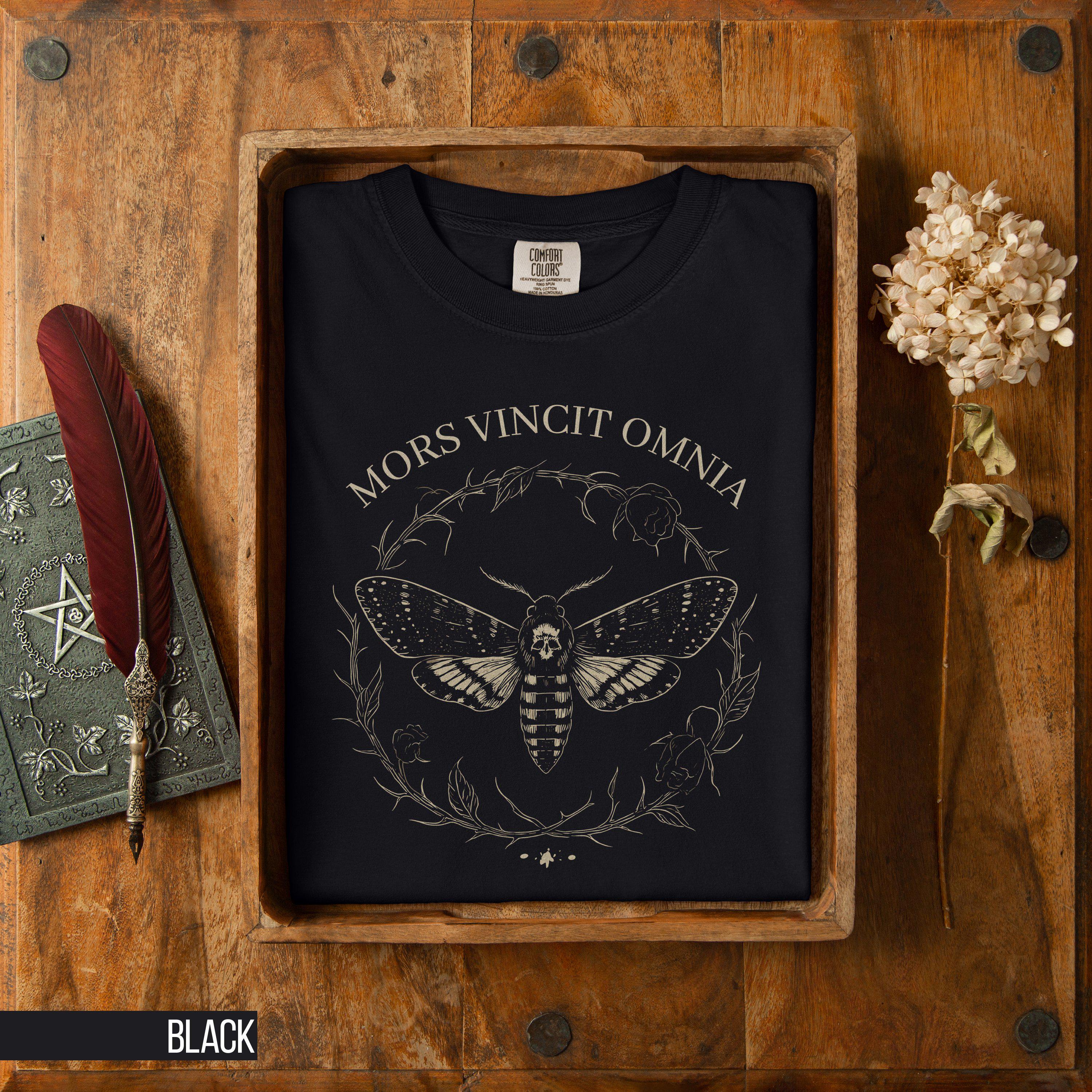 Dark Academia Shirt Gothic Clothes Moth Shirt Dark Vintage Art Whimsigoth Top Book Lover Shirt Dark Gift Book Lover Shirt Graphic Tee – Warm & Stylish · Perfect For Daily Wear