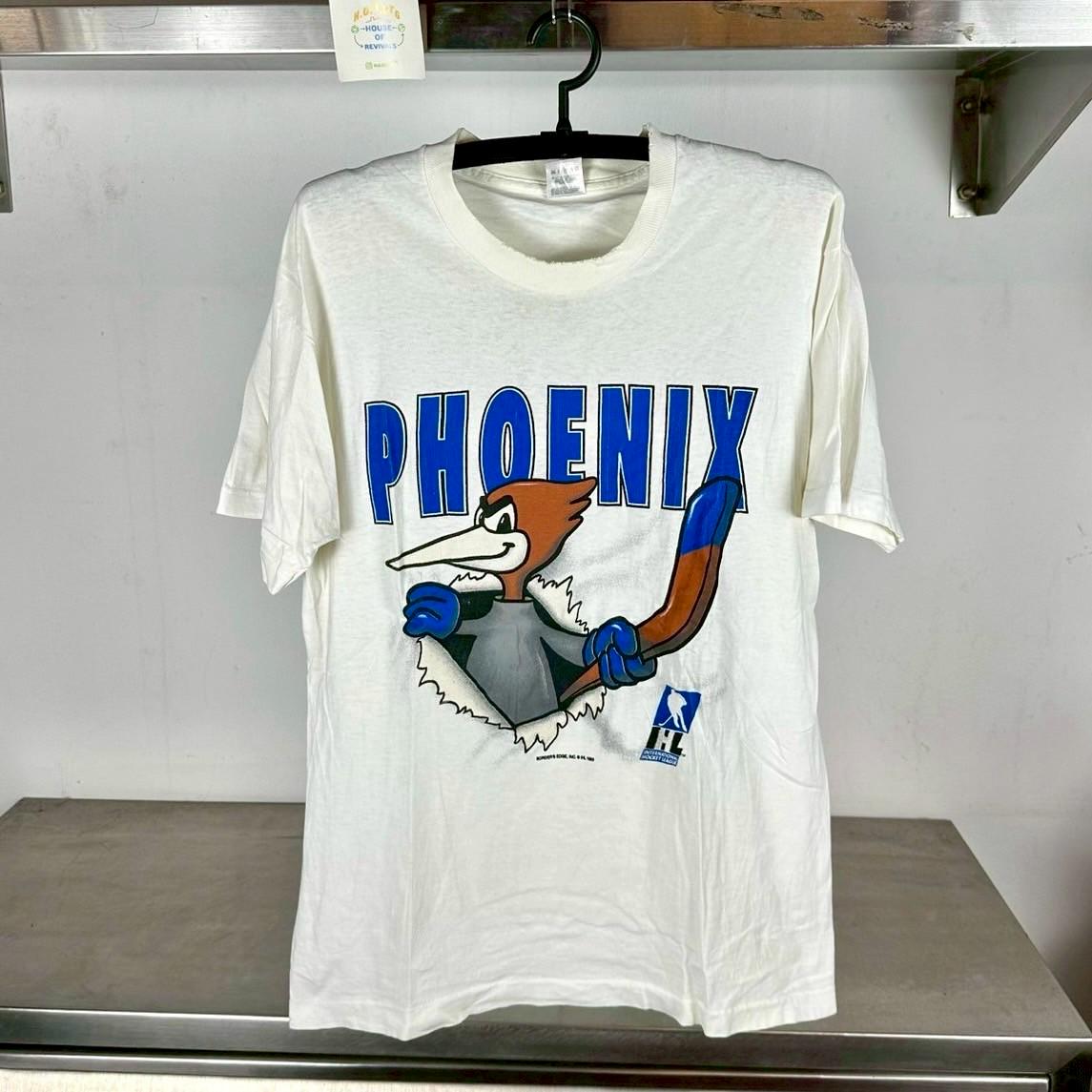 Vintage 1993 Phoenix Roadrunners Breakthrough IHL Large Single Stitch T shirt Vintage Basketball Tshirts Graphic Tee – Warm & Stylish · Great Gift For Fans