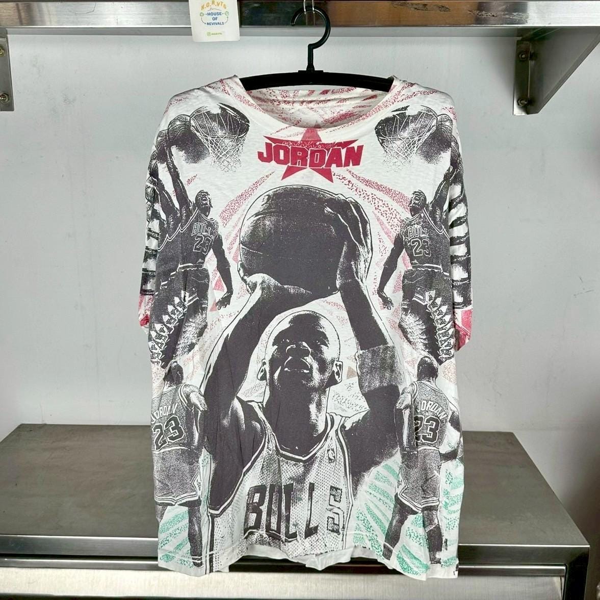 Vintage 90s Michael Jordan Chicago Bulls AOP NBA XL T shirt Sports Tshirt Graphic Tee – Bold Style · High-Quality Print