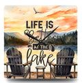 Lake Life Acrylic Wall Clock Inspirational Home Decor Rustic Wall Art Gift for Lake Lovers Boho Aesthetic Cozy Cabin Vibe Cabin Decor Graphic Tee – Bold Style · Great Gift For Fans