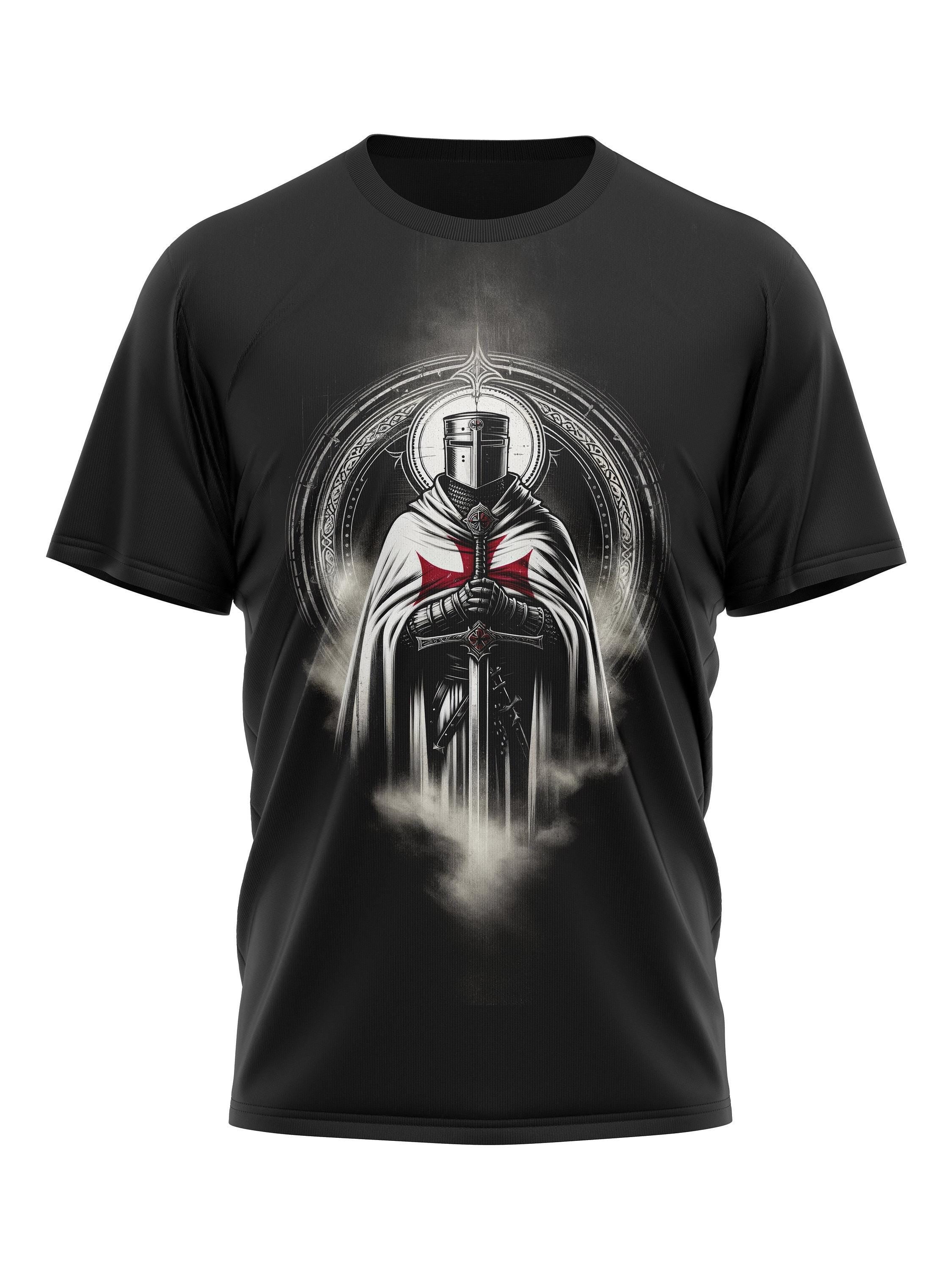 Knight Templar Mens T Shirt Gothic Viking Pagan Graphic Tee – Aesthetic Look · Must-Have Style