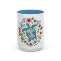 Tropical Turtle Accent Coffee Mug Floral Design Gift for Nature Lovers Beach Decor Eco Friendly Mug Perfect for Any Occasion Graphic Tee – Premium Graphic · Top Pick For Any Outfit