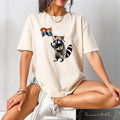 Retro Comfort Raccoon Pride T shirt LGBTQ Ally Shirt Funny Raccoon Pride Flag Crewneck Human Rights Gift Funny Pride Shirt Graphic Tee – Soft Feel · Trending Graphic Apparel