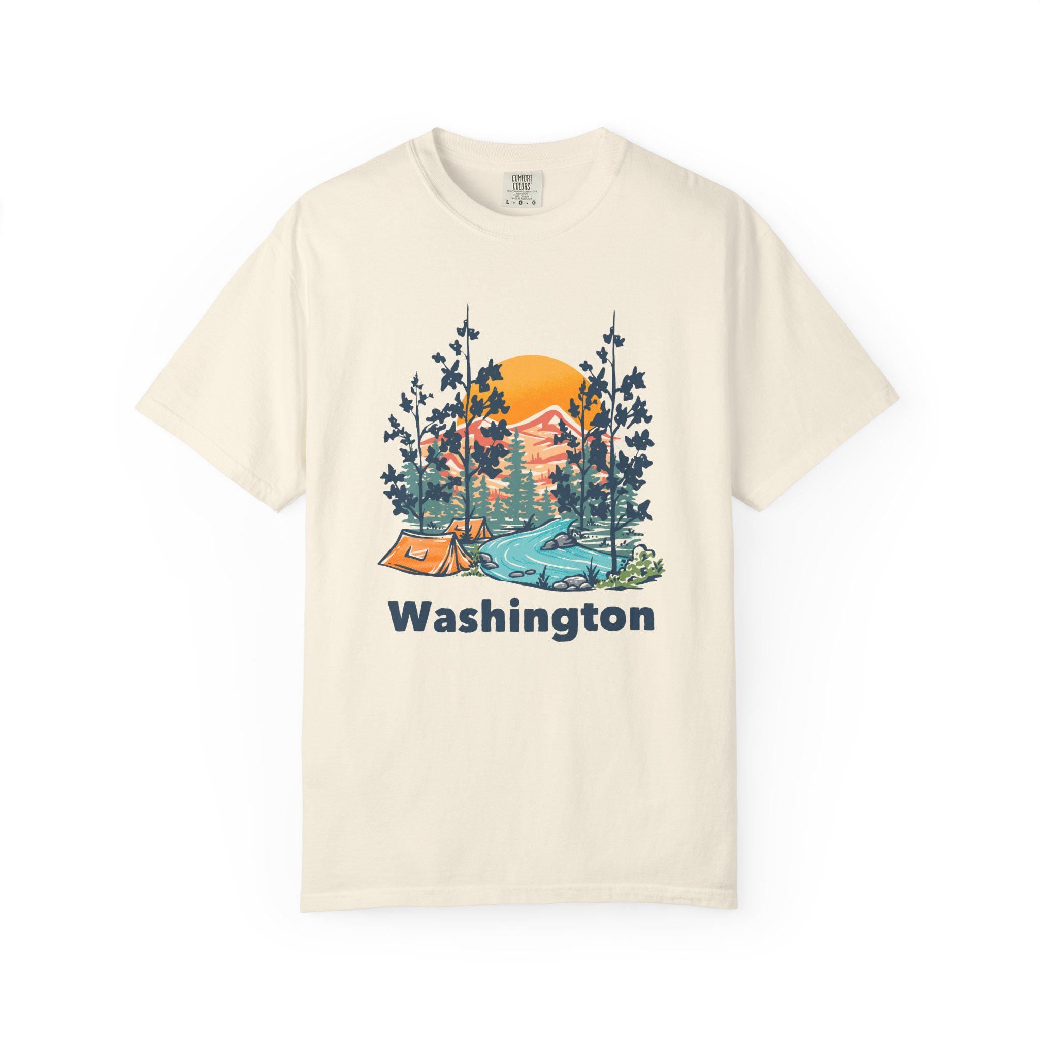 Washington Graphic Tee Comfort Colors Retro Unisex T shirt Graphic Tee – Cozy Vibes · Great Gift For Fans
