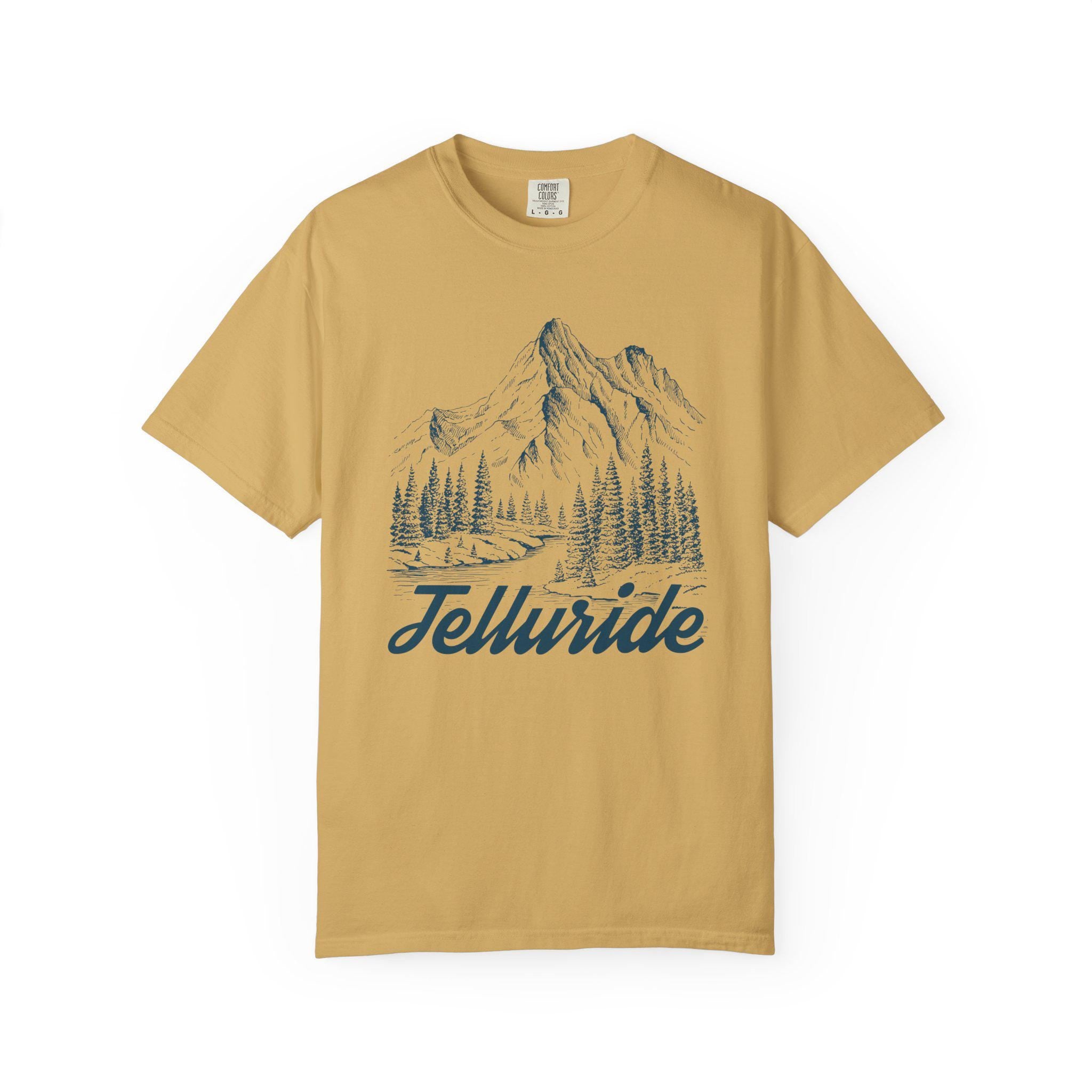 Telluride Colorado Graphic Tee Mountain Illustration Telluride T Shirt Graphic Tee – Warm & Stylish · Great Gift For Fans