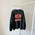 Vintage 90s Oklahoma State OSU Cowboys NCAA vintage Bike black sweatshirt XL Sweatshirt – Aesthetic Look · High-Quality Print