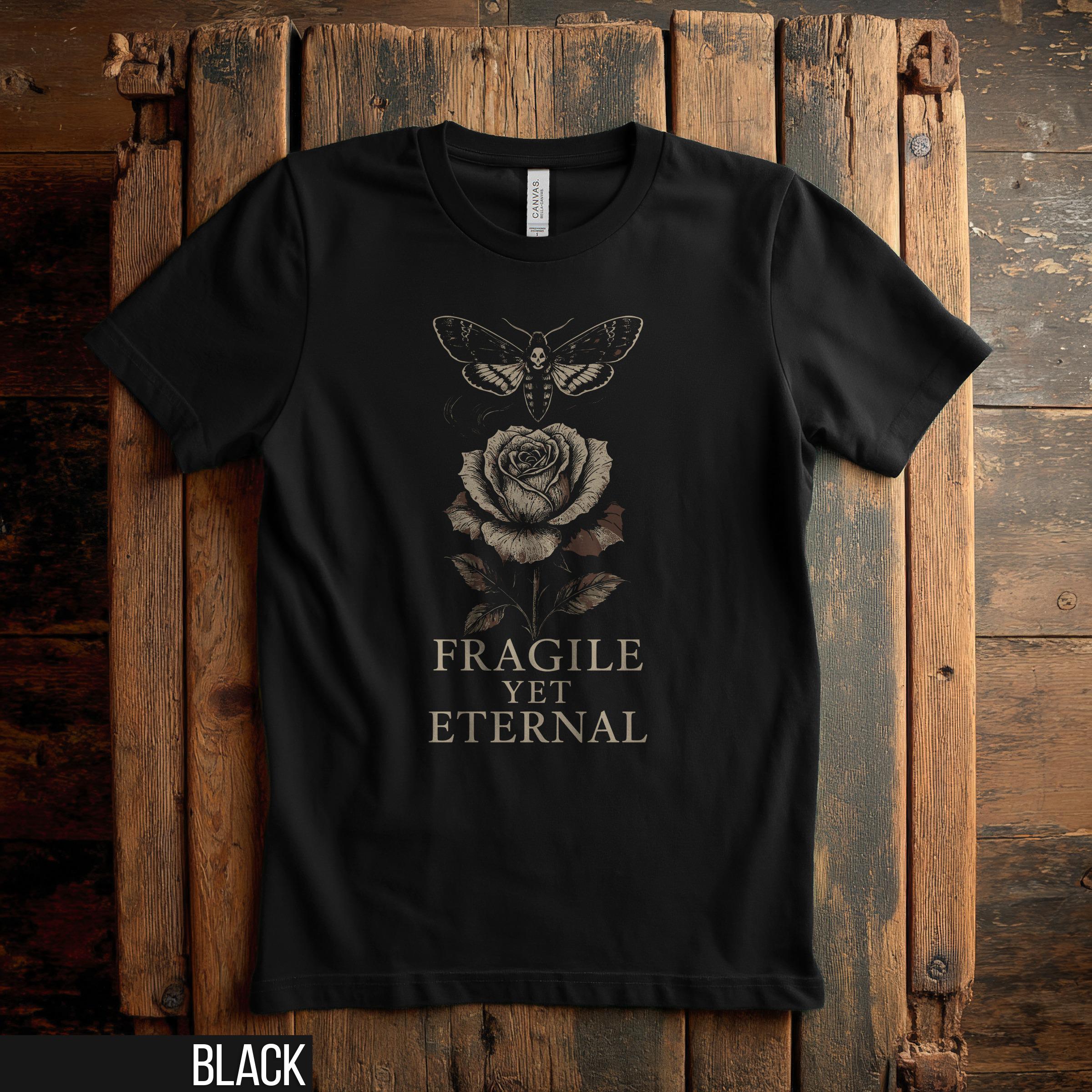 Dark Academia Shirt Gothic Clothes Moth Shirt Dark Vintage Art Whimsigoth Top Edgar Allan Poe Book Lover Shirt Dark Gift Graphic Tee – Easygoing Wear · Perfect For Daily Wear