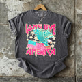 Comfort Color Shirt Long Live America Shirt Eagle Pink USA Flag T Shirt 4th of July Independence Day Shirt Women39s 4th of July Trendy Graphic Tee – Soft Feel · Trending Graphic Apparel
