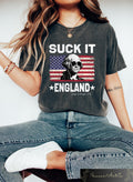 Retro Comfort 4th Of July T shirt Suck It England Shirt Funny George Washington Tee Fourth Of July Gift Patriotic USA Crewneck Graphic Tee – Easygoing Wear · Top Pick For Any Outfit