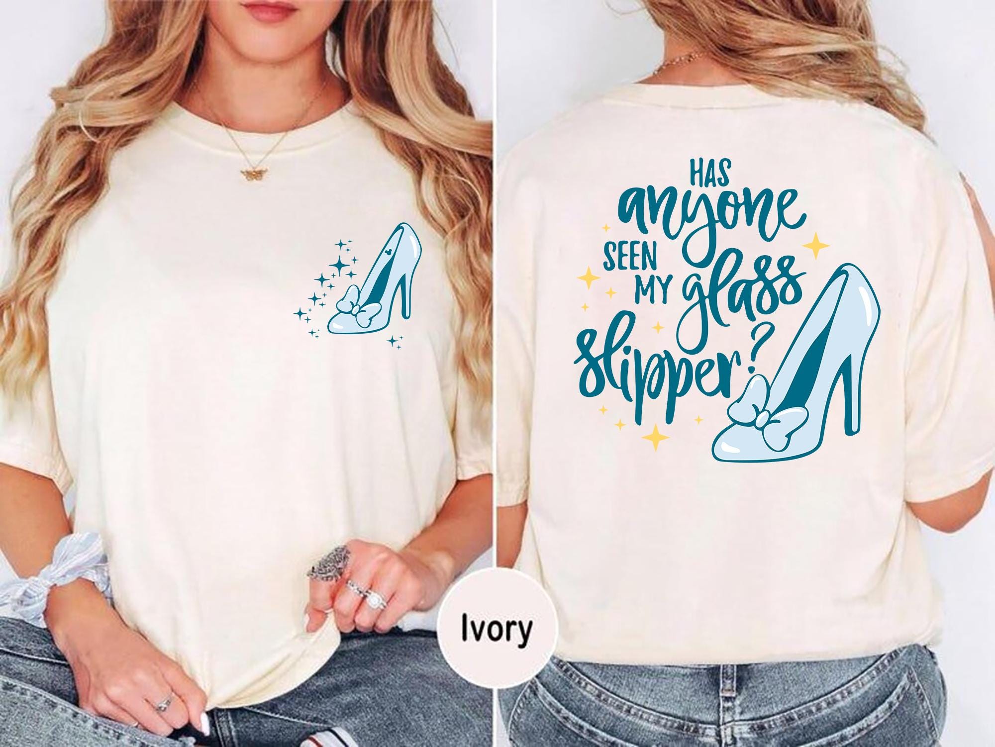 Has Anyone Seen My Glass Slipper Shirt Cinderella Princess Tee Disney Bachelorette Party Shirt Girls Trip Matching Tee Fairytale Bride Shirt Graphic Tee – Premium Graphic · High-Quality Print
