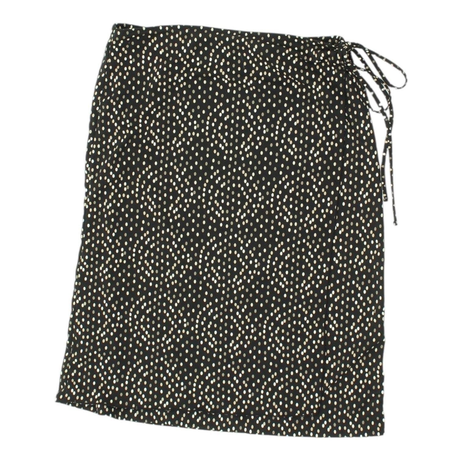 DKNY Womens Black Skirt Vintage Polka Dot Side Tie Knee Length Summer Wear Graphic Tee – Soft Feel · Must-Have Style
