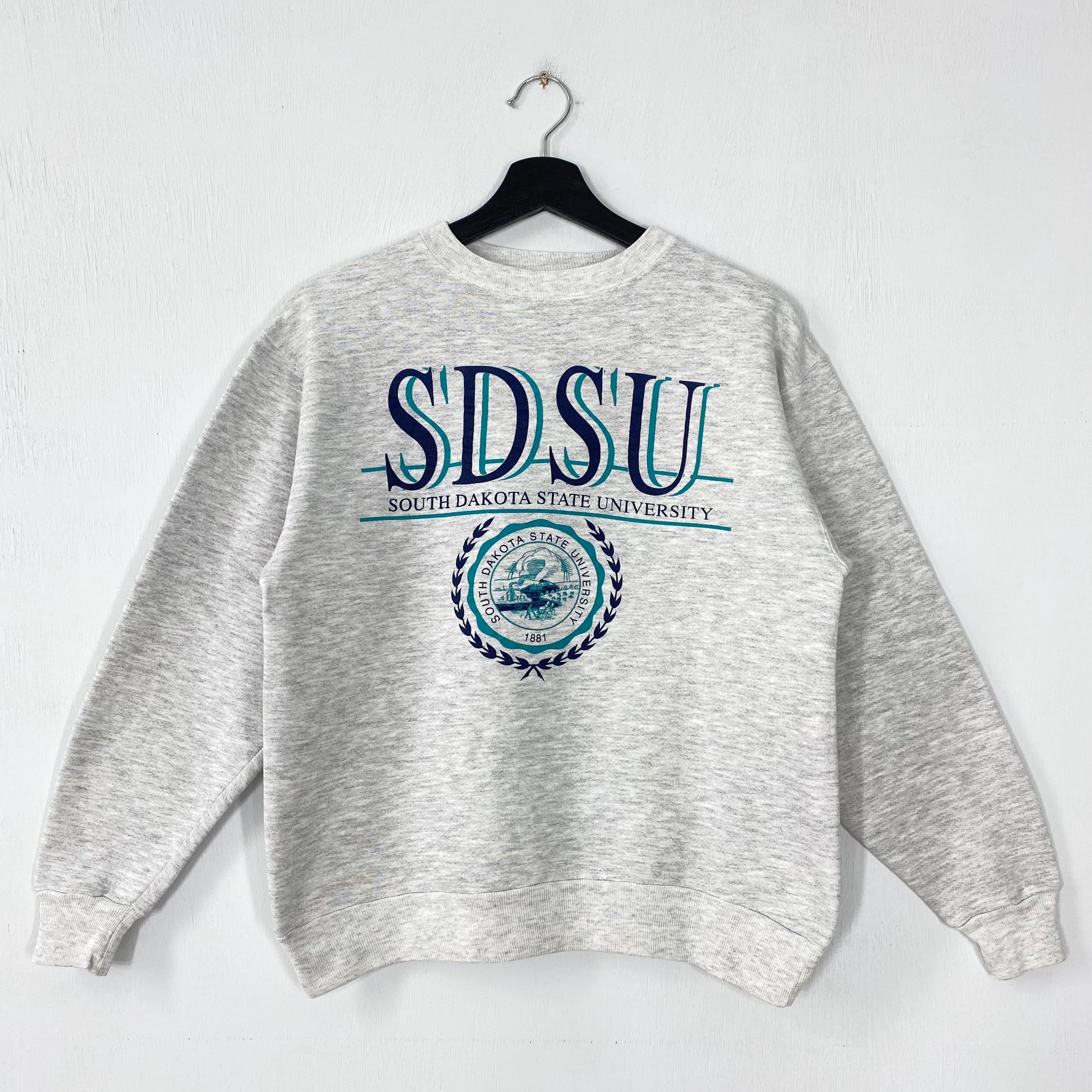Vintage 80s South Dakota State University Sweatshirt SD State Crewneck SD State Sweater Pullover SD State Jackrabbits Print Logo Grey Small Sweatshirt – Warm & Stylish · High-Quality Print