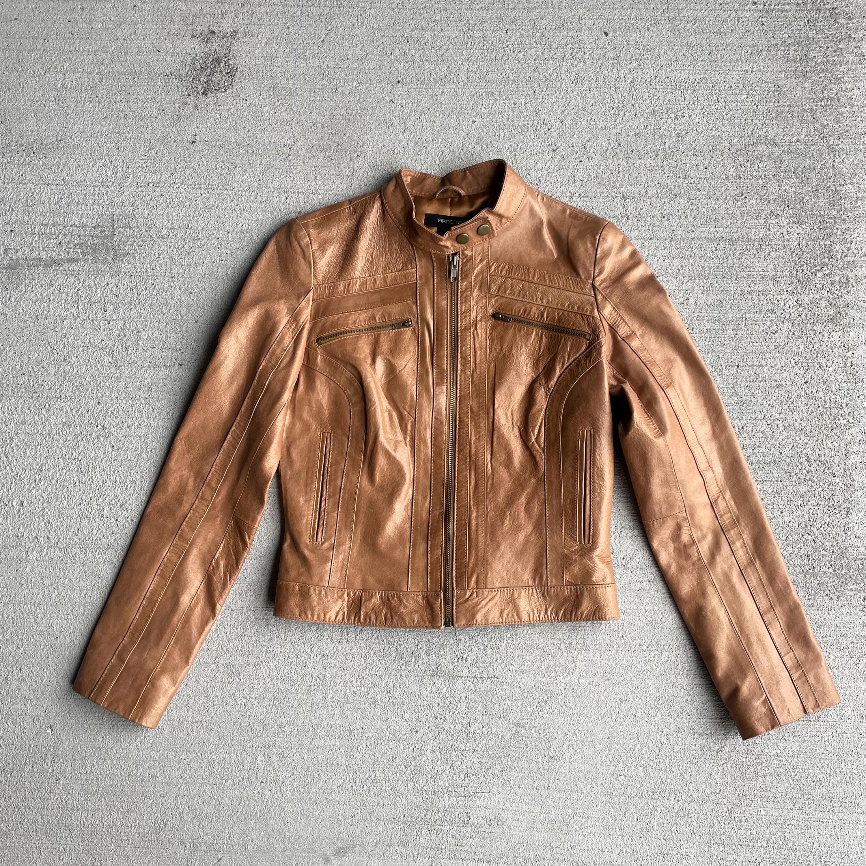 y2k vintage 200039s brown leather moto jacket arden b size xs extra small Graphic Tee – Easygoing Wear · Trending Graphic Apparel