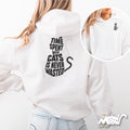 Time Spent With Cats Hoodie Cat Lover Quote Hooded Sweatshirt Minimalist Cat Silhouette Cozy Unisex Gift Hoodie – Bold Style · Great Gift For Fans