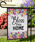 Garden Flag Bless This Home Garden Banner Christian House Outdoor Decor Religious Yard Art Inspirational Welcome Flag Housewarming Gift Graphic Tee – Bold Style · Great Gift For Fans