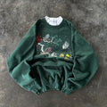 Vintage Y2K Jerzees Tag Bird Cardinals Tree Graphic Big Logo Printed Sweatshirt Crewneck Pullover Animals Graphic Colour Green Size Medium Sweatshirt – Warm & Stylish · Trending Graphic Apparel