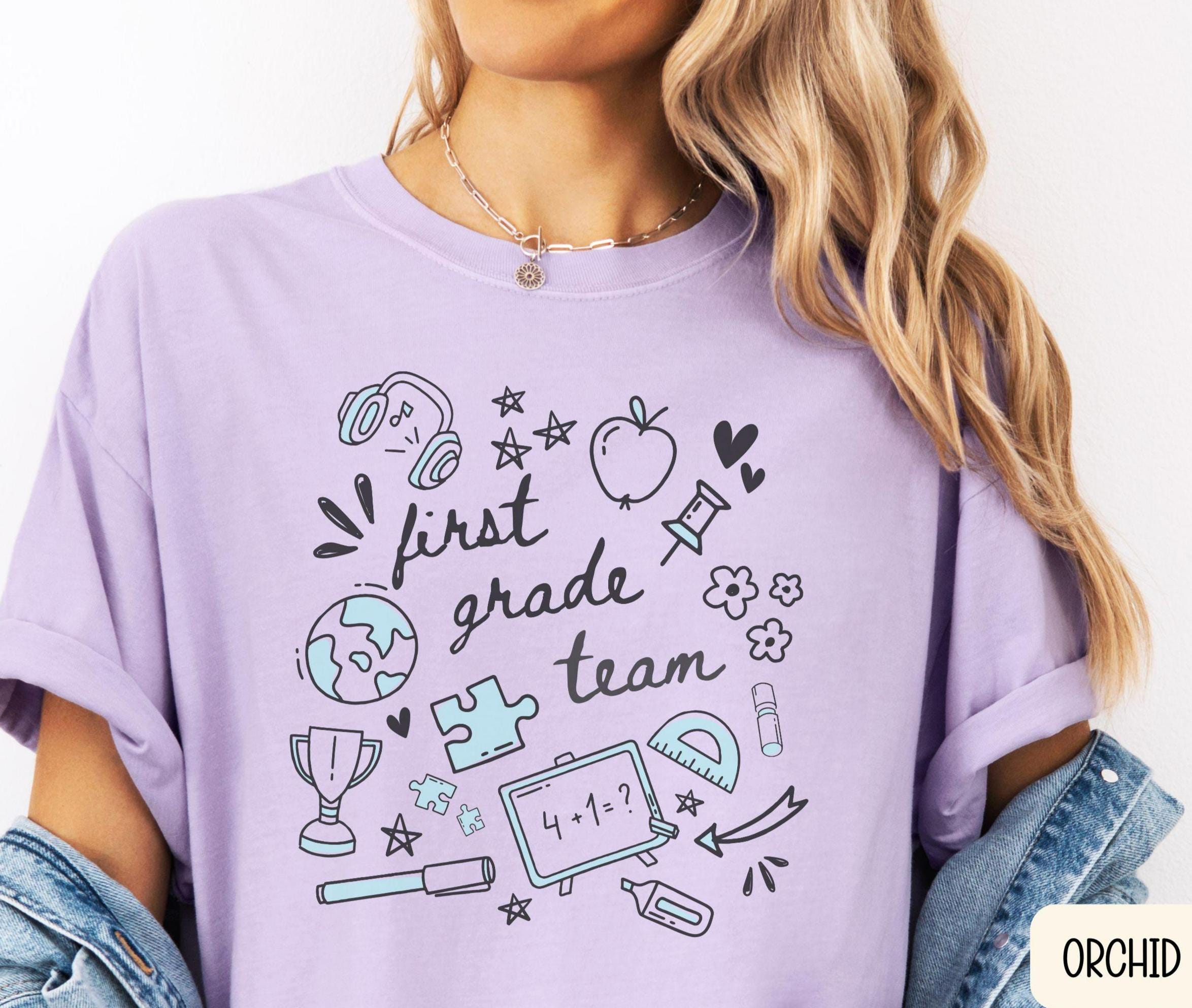 First Grade Teacher Shirt 1st Grade Team Shirts First Grade Tshirt 1st Grade Shirt for First Day of School Back to School Teacher Tee Graphic Tee – Fan Favorite · Top Pick For Any Outfit