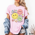 Third Grade Teacher Shirt Teach Tee 3rd Grade T Shirt Back to School Happy Face Flower Appreciation Gift for Teacher Graphic Tee – Premium Graphic · Great Gift For Fans