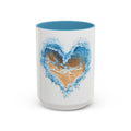 Ocean Heart Coffee Mug Beach Lover Gift Surfing Mug Nautical Decor Personalized Drinkware Ocean Art Graphic Tee – Feel-Good Design · Great Gift For Fans